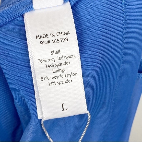 Andie The Lagos One Piece Swimsuit Blue Size L NWT - Picture 10 of 10